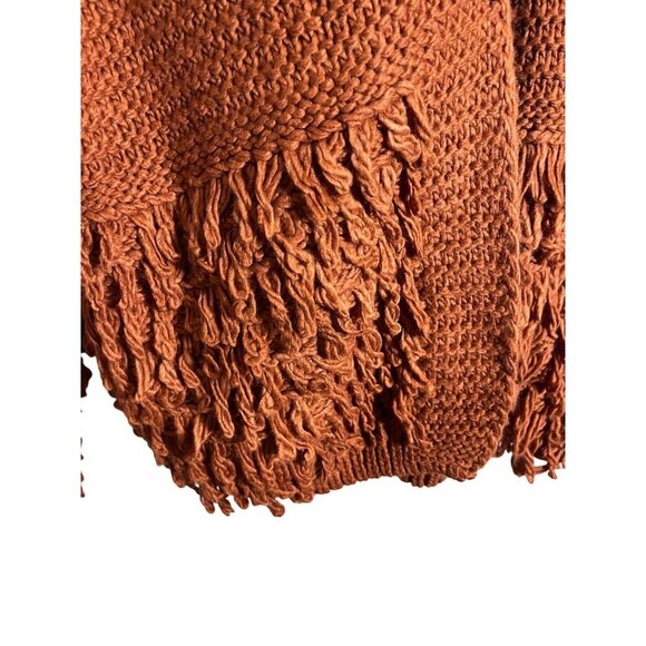 Macaron Sweater Women XL Brown Cable Knit Neutral Lagenlook Chunky Preppy Boho - Picture 4 of 11